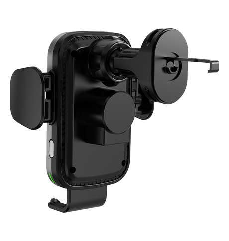 MVR T6 Car Phone Holder - Black | 15W Fast Charging, Secure Grip, Single Coil Design & Adjustable Arm image 2