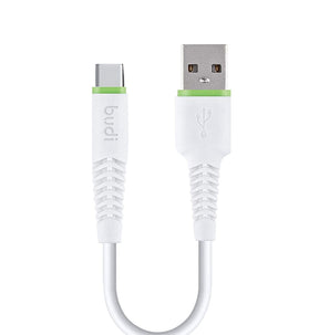 Budi USB - C Cable - White | Model 150T20, 20cm High - Speed Charging & Data Sync Cable image 0