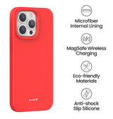 iPhone 15 Pro Max MVR Liquid Silicone Case - Red | Soft Touch Protective Cover image 4