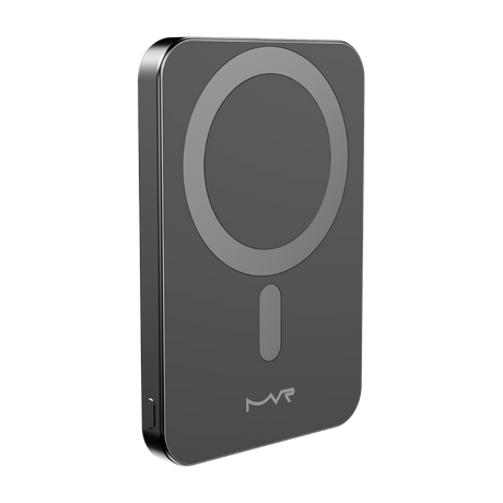 Slim Snap 2.0 5000mAh MagSafe MVR Power Bank - Black | Wireless Qi Charging Compact Design image 2