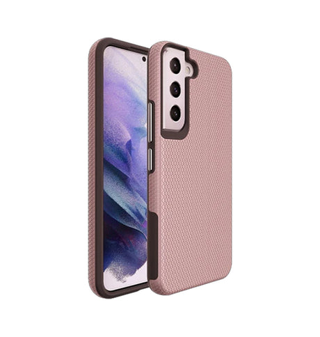 Samsung Galaxy S24 Triangle Pattern Case - Rose Gold | Rugged Shockproof Back Cover image 0