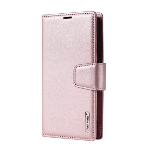 Samsung S26 Plus Leather Case – Rose Gold | Hanman Stylish Magnetic Detachable Cover with Card Holder & Secure Closure image 0