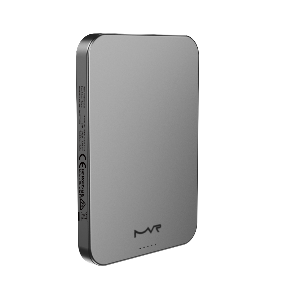 Slim Snap 2.0 5000mAh MagSafe MVR Power Bank - Black | Wireless Qi Charging Compact Design image 8