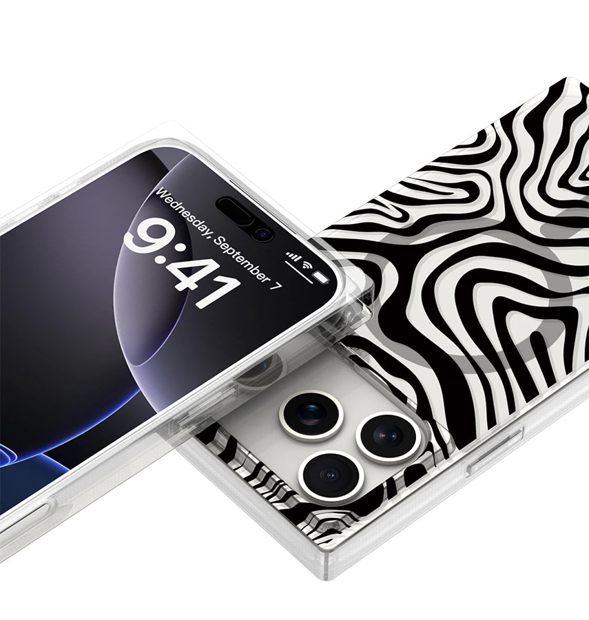 iPhone 17 Pro Max BoxedIn Case – Mono Swirl | MVR Slim Protective Cover, Stylish Pattern, MagSafe Compatible image 3