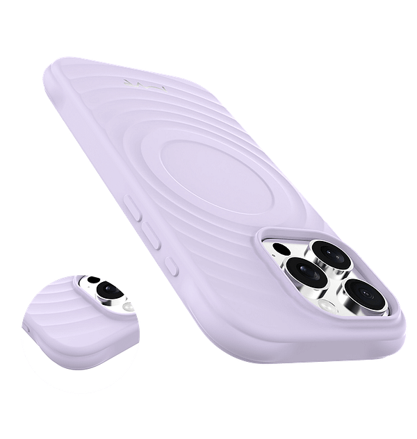 iPhone 16 Pro Max MVR Wave Silicone Case - Lavender | MagSafe Compatible Protective Cover image 3