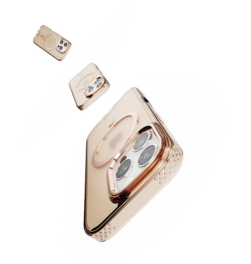iPhone 16 Pro Max MVR Impact IMD Case - Rose Gold | Stylish Durability, Scratch - Resistant Back Cover image 1