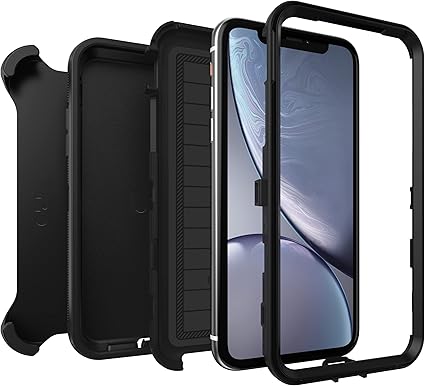 iPhone XR Case - Black | OtterBox Defender Series, Shockproof Protective Cover image 3