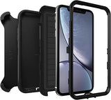 iPhone XR Case - Black | OtterBox Defender Series, Shockproof Protective Cover image 3