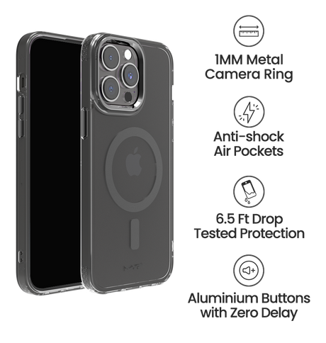 iPhone 15 MVR Impact IMD Case - Black | MagSafe Compatible, Soft Touch Protective Cover image 3