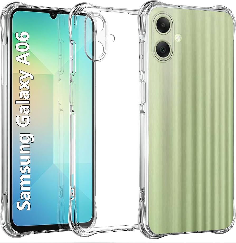 Samsung A06 1.5mm Hard Bumper Case - Clear | Slim Transparent Protective Cover with Shock Absorption