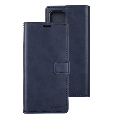 iPhone 14 Pro Max Wallet Case – Navy | Goospery Mercury Bluemoon Premium Dairy Flip Cover image 0