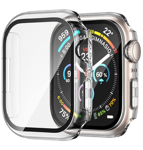 Apple Watch Series 7/8 45mm Glass Matte Case - Clear |360° Protection with Built-in 9H Tempered Glass image 0