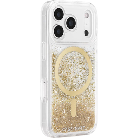 iPhone 18 Pro MagSafe Case - Gold Flakes | Case-Mate Waterfall, Wireless Charging