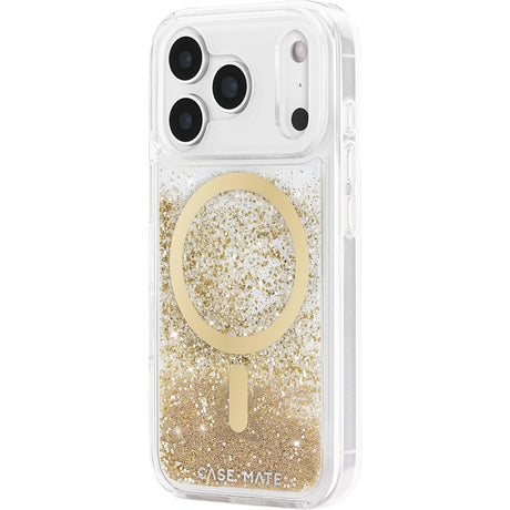 iPhone 18 Pro MagSafe Case - Gold Flakes | Case-Mate Waterfall, Wireless Charging