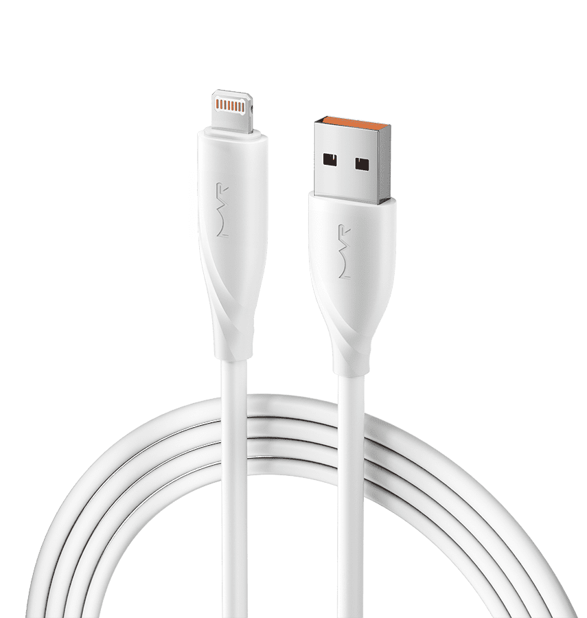 MVR Lightning Cable - White | 1m USB A To Type C, 2.4A Fast Charging image 0
