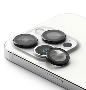 iPhone 15 Pro/Pro Max Alloy Camera Lens Protector - Black image 0