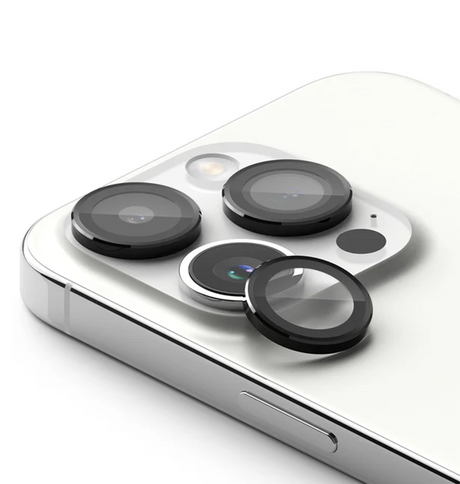 iPhone 15 Pro/Pro Max Alloy Camera Lens Protector - Black image 0