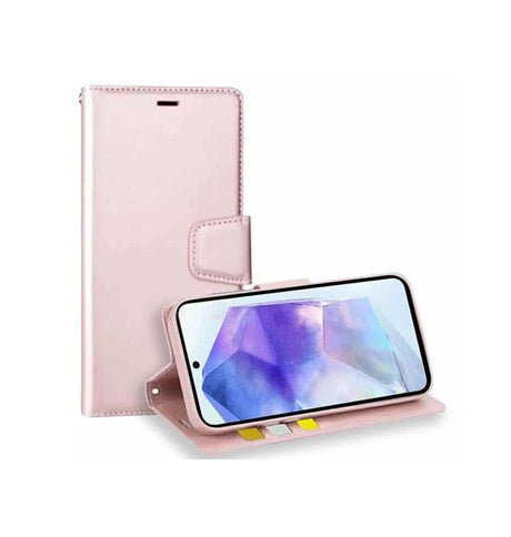 Samsung A36 / A56 Hanman Diary Case - Rose Gold | Flip Cover with Clasp, Card Slots & Full Protection image 0