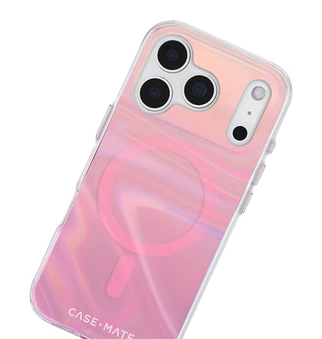 iPhone 17 Pro Peach Bubble MagSafe Case – Iridescent | Case-Mate Stylish Protective Cover with Slim, Durable & Drop Protection image 1