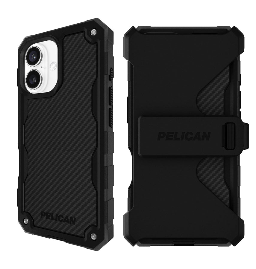 iPhone 16 Case – Carbon Fiber | Pelican Shield MagSafe Cover with Holster, Military-Grade Drop Protection & Heavy-Duty Design image 2