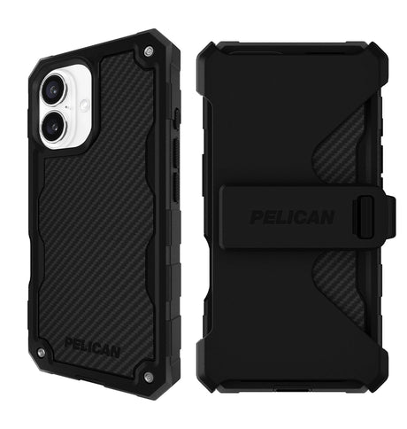 iPhone 16 Case – Carbon Fiber | Pelican Shield MagSafe Cover with Holster, Military-Grade Drop Protection & Heavy-Duty Design image 2