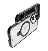 iPhone 16 Plus Stellar Stand Case - Smokey Black | Built In Adjustable Kickstand, Shockproof Back Cover image 1