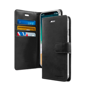 Samsung Galaxy S22 Ultra Mercury Bluemoon Diary Wallet Flip Case - Black | Shockproof Protective Cover image 0
