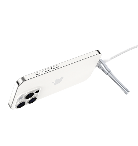 MVR Lightning Cable - White | MFi Certified 1.2m USB A, Fast Charging with Phone Stand image 6