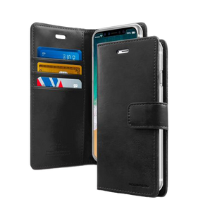 Samsung Galaxy S21 Ultra Mercury Bluemoon Diary Wallet Flip Case - Black | Shockproof Protective Cover image 0