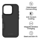 iPhone 16 Pro Max MVR Armour Matte Case - Black | Perfect Fit Design, Soft Touch Protective Cover image 4