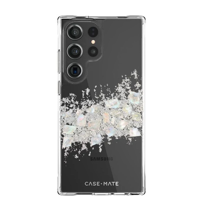 Samsung S23 Ultra Case – Clear | Case-Mate Karat Pearl Cover – Antimicrobial Protection & Premium Shine image 0