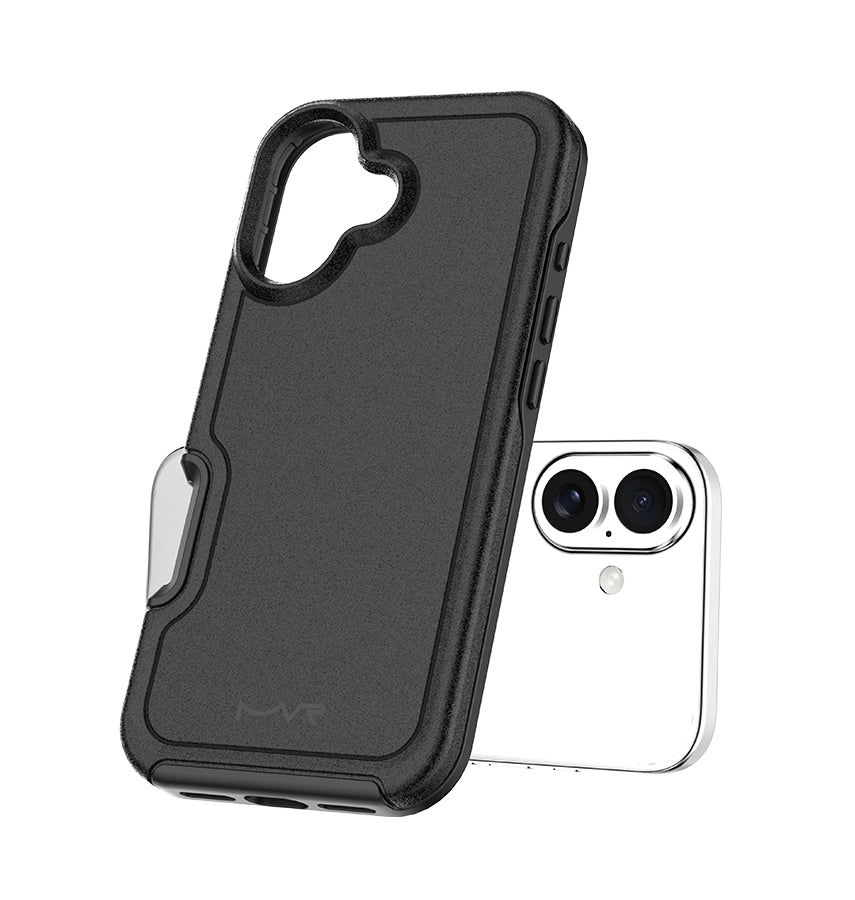 iPhone 17 MVR Armour Case – Black | Matte Anti-Slip Grip, Wireless Charging image 1