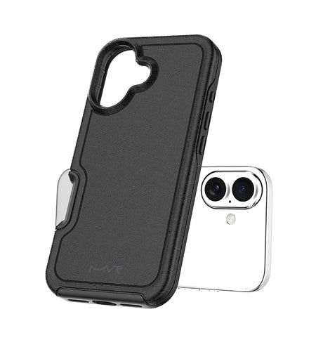iPhone 17 MVR Armour Case – Black | Matte Anti-Slip Grip, Wireless Charging image 1
