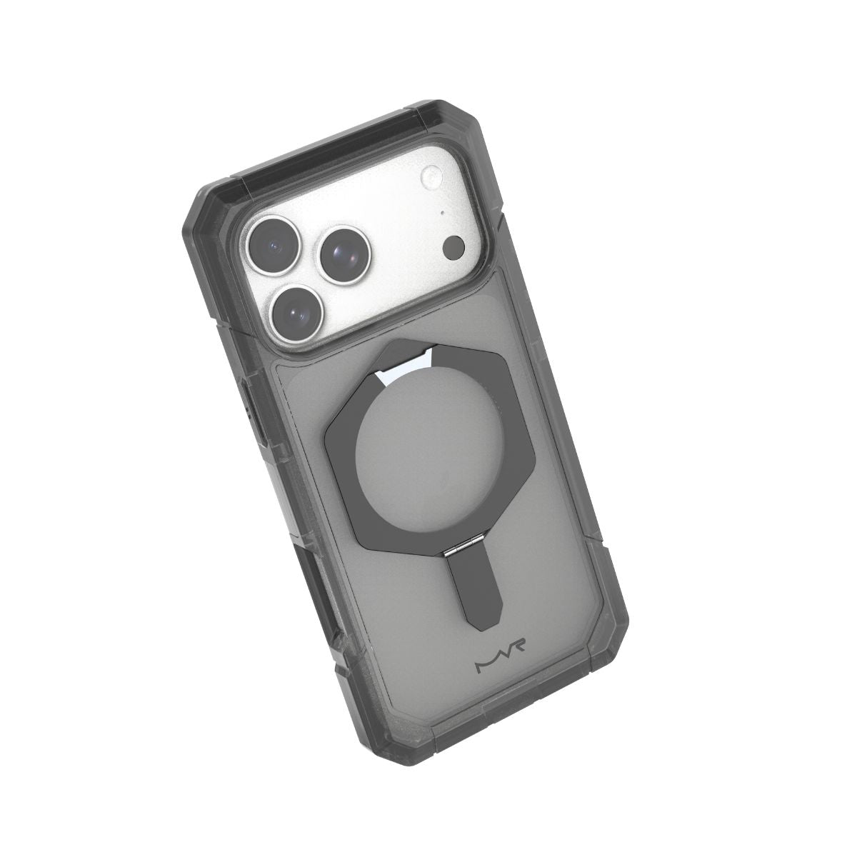 iPhone 18 Pro Max Everest Case - Black | MVR Rugged MagSafe Cover with Media Stand