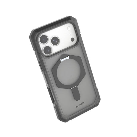 iPhone 18 Pro Max Everest Case - Black | MVR Rugged MagSafe Cover with Media Stand