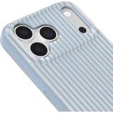 iPhone 18 Pro Kate Spade Diamond Blue Stripe Case | MagSafe Cover with Chic Stripe Pattern