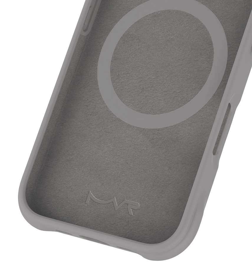 iPhone 16 Plus MVR Wave Silicone Case - Grey | Shockproof & Slim Fit Back Cover image 1