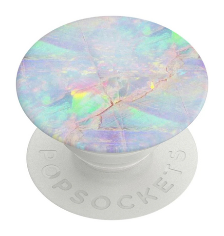 PopSockets PopGrip (Gen 2) Phone Holder - Silver Opal | Sparkling Expandable Stand & Anti – Drop Phone Grip image 0