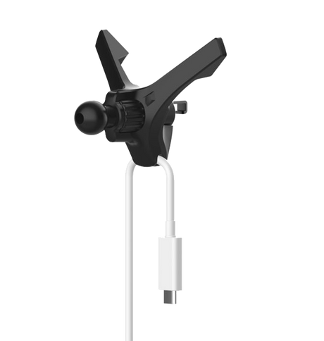 MVR T7 Car Phone Holder - Black | 15W Fast Wireless Charging, Dual – Coil Alignment, One – Hand Operation & Air Vent Clip image 5