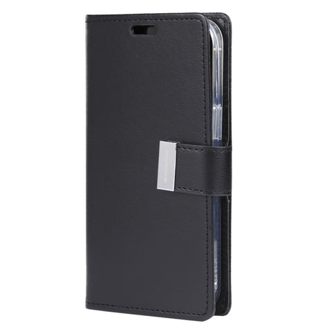 iPhone iPhone 6/6s/7/8/ SE (2nd Gen) Mercury Rich Diary Wallet Flip Case - Black | Soft Touch Protective Cover image 0