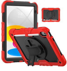 Apple iPad 10.9 (10th Gen) Case - Red |Survivor Generic Rugged Case with Hand Strap, Shockproof & Scratch - Resistant Protective Cover image 0