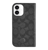 iPhone 16 Folio Case – Signature Charcoal | Coach Premium Protective Cover with Slim, Stylish & Durable Design image 0