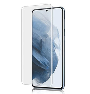 Samsung Galaxy S21 Plus Transparent Tempered Glass - Clear | Edge – to – Edge Full Coverage Curved Screen Protector image 0