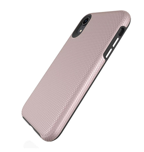 iPhone XR Triangle Geometric Case - Rose Gold | Rugged Shockproof Back Cover image 3