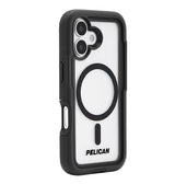 iPhone 17 Case – Black/Clear | Pelican Voyager MagSafe Cover with Holster, Heavy-Duty Protection & Belt Clip image 1