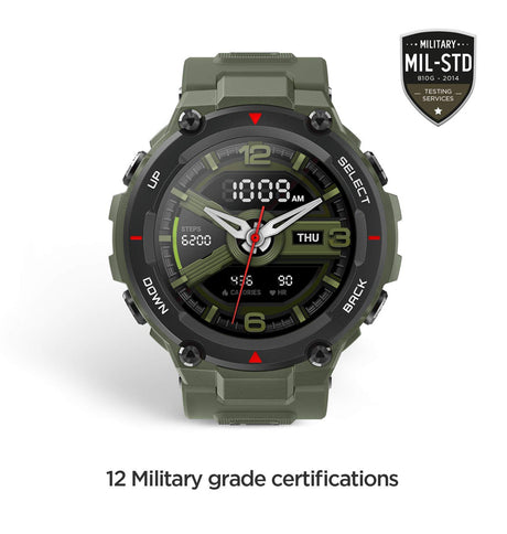 Amazfit T - Rex Army Green Sport Band - Heavy - Duty TPU, Sweatproof, Adventure - Ready Design image 2