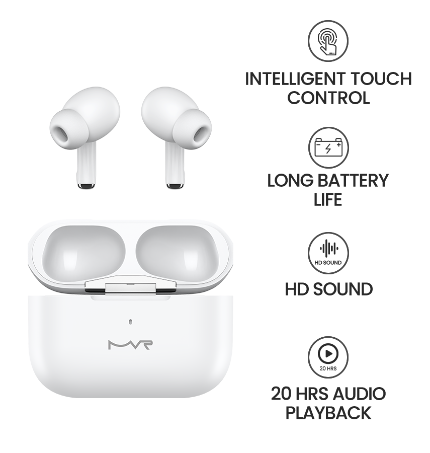 Robin Pro MVR In-Ear Bluetooth Headphones - White image 7