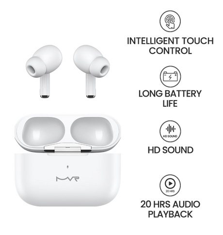Robin Pro MVR In-Ear Bluetooth Headphones - White image 7
