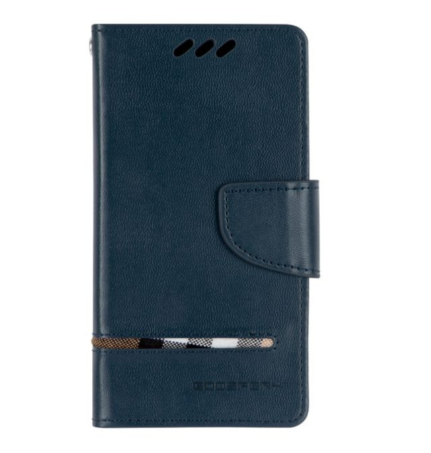Mercury Universal Diary Wallet Flip Case - Size S (Navy) | Shockproof Protective Cover image 0