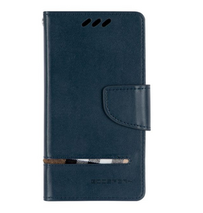 Mercury Universal Diary Wallet Flip Case - Size S (Navy) | Shockproof Protective Cover image 0